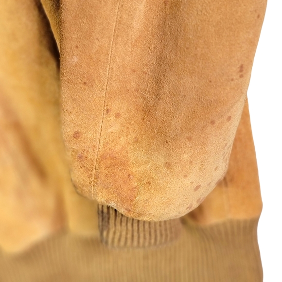 Berman's Vintage Suede Feel Leather Racer Biker Bomber Style Jacket Men’s 42 - Picture 5 of 15